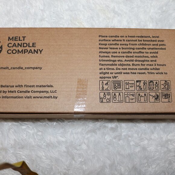 Melt Candle Company set of 10 yellow dinner taper candles 10inches long - Picture 4 of 7